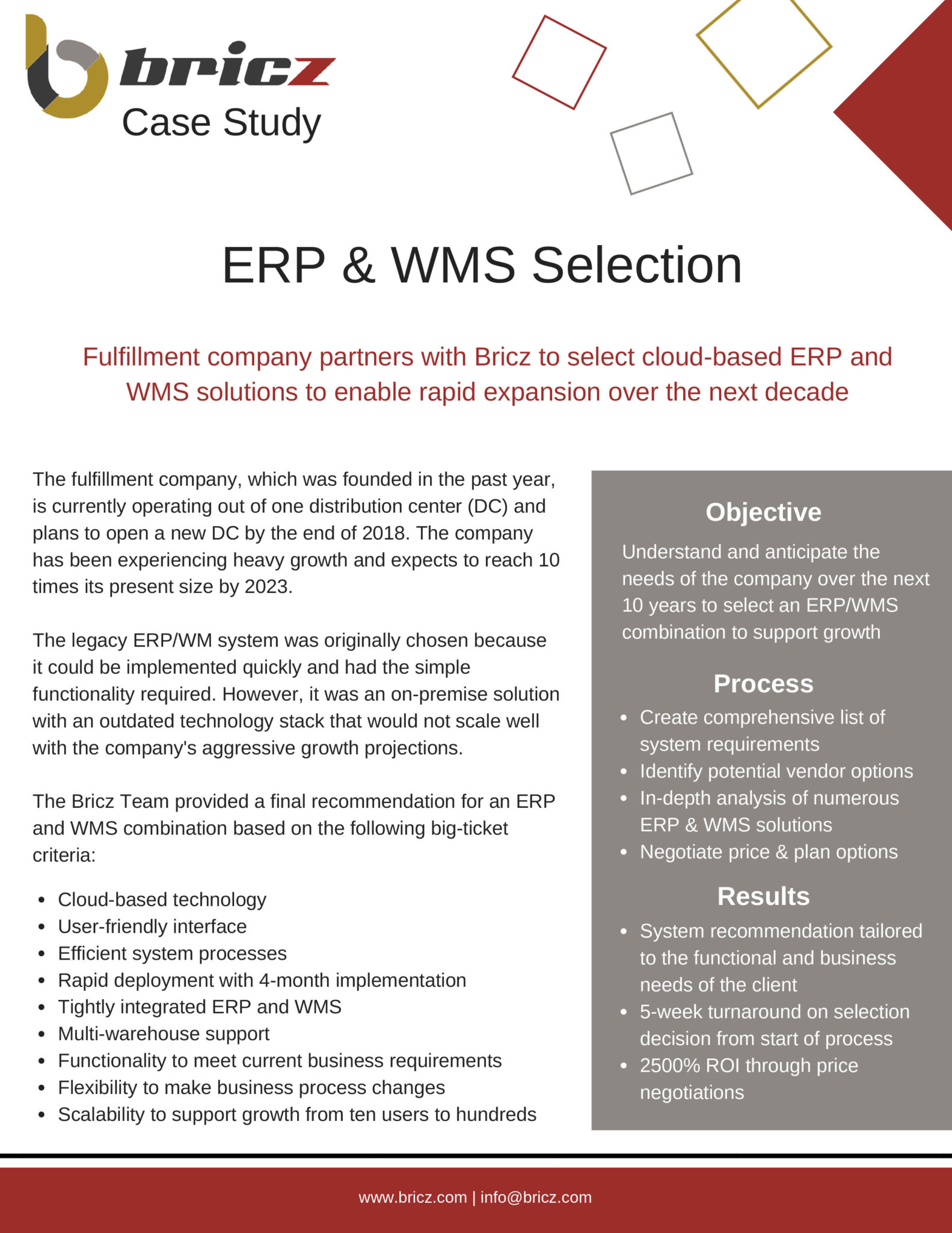 erp selection case study